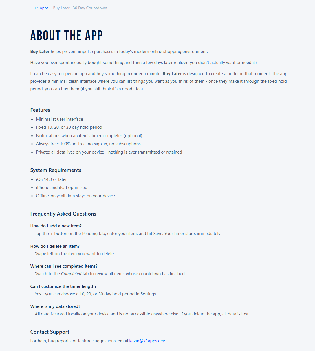 K1 Apps screenshot