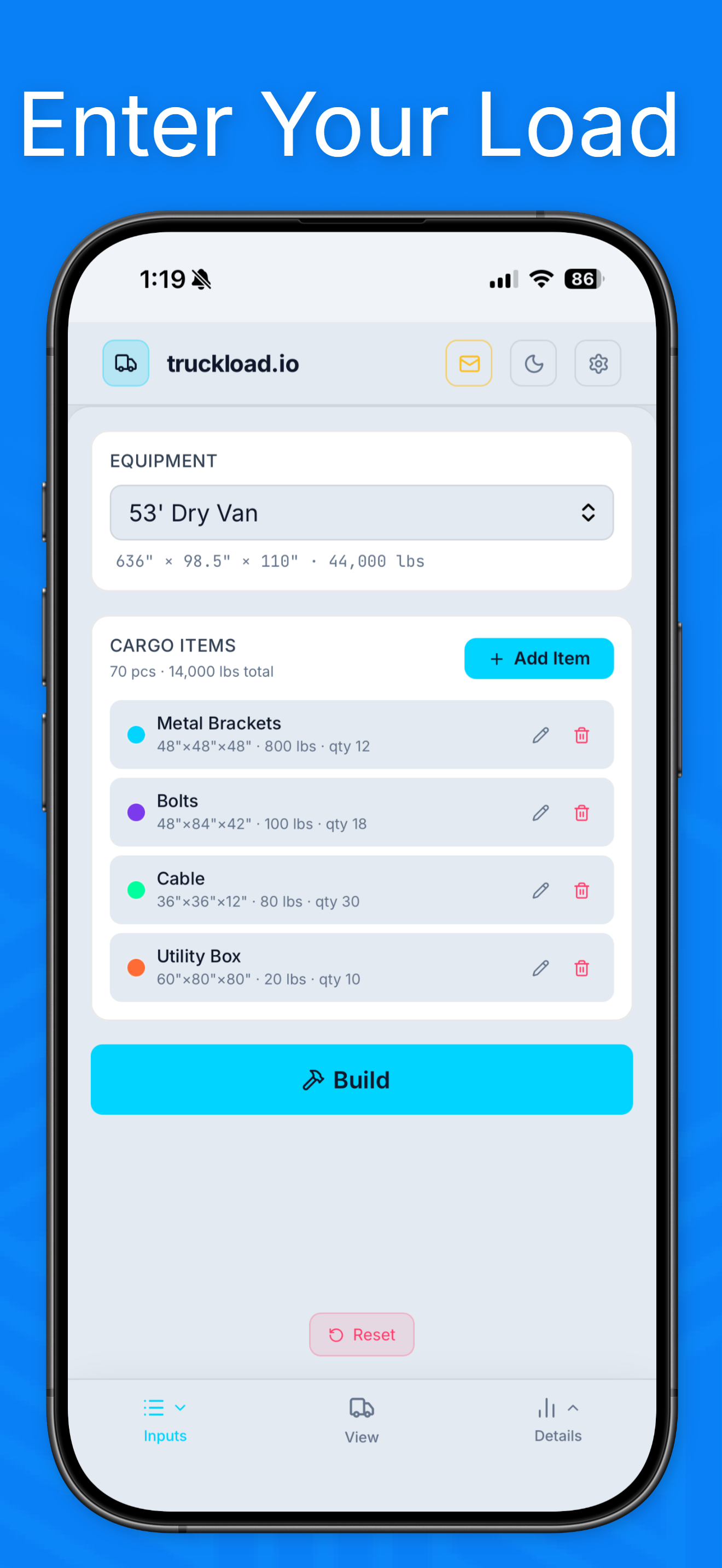 truckload.io (iOS) screenshot
